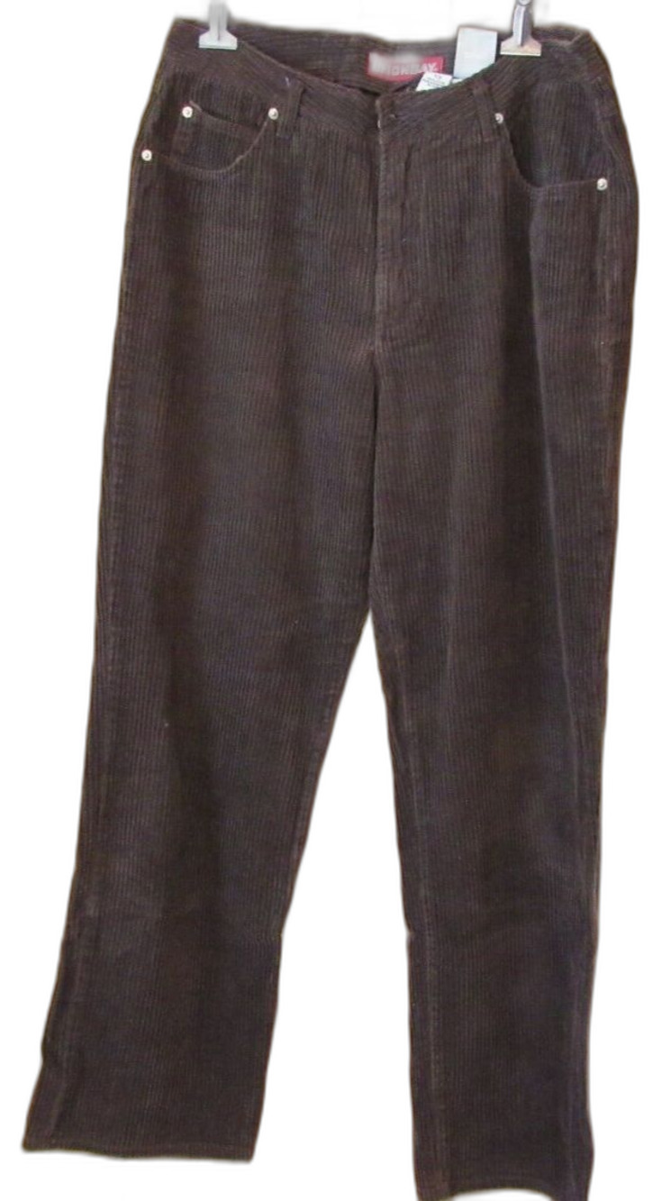 Juniors Vintage Unionbay Dark Brown Corduroy High Rise Pants Size 13